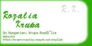 rozalia krupa business card